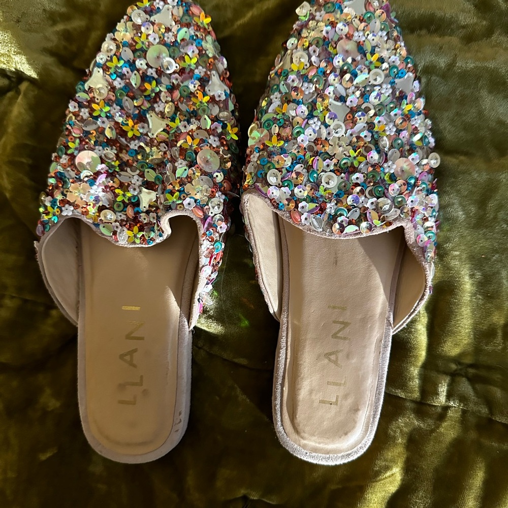 Lani Women's Sequin Embellished Mules - Multicolor